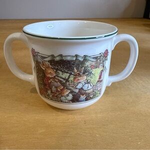 Villeroy & Boch Bunny Picnic Rabbit 1994 Whimsical Double-Handled Mug